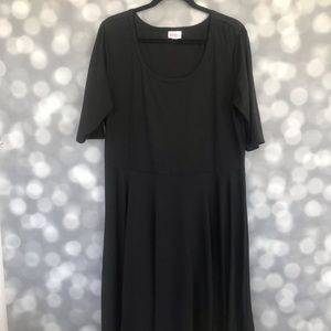Lularoe Nicole Dress Solid Black Size 3X